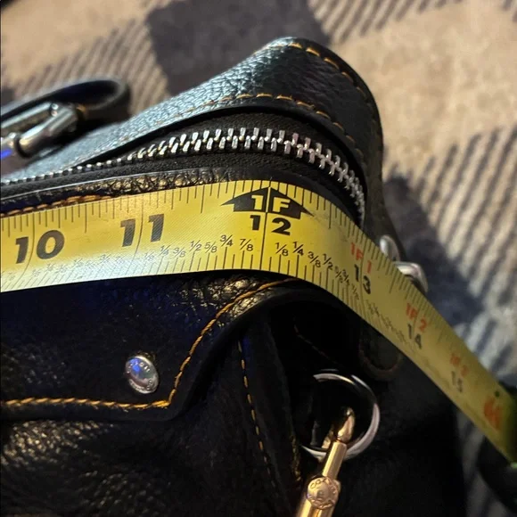 Coach Millie Satchel Handbag Black Leather Great Condition No Flaws No Smells - Picture 13 of 15